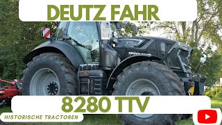 Deutz Fahr 8280 TTV Warrior zwarte editie met Horsch Terrano 3 FX op Feldtag Nordhorn 2023 [upl. by Anirrok]