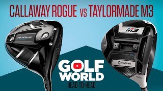 HEADTOHEAD DRIVERS TEST CALLAWAY ROGUE vs TAYLORMADE M3 [upl. by Torbert628]