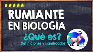 🙏 ¿Qué es rumiante en biología  Conoce a los animales rumiantes 🙏 [upl. by Iaoh986]