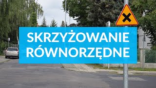 Skrzyżowanie równorzędne Zasada prawej ręki Podstawy Prawo jazdy [upl. by Tobey]