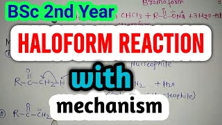 Haloform reaction with mechanism l BSc 2nd year organic chemistry l by Unil Yadav [upl. by Eelrak140]