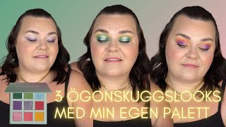 3 ÖGONSKUGGSLOOKS MED 1993 PALETTE  min kollektion med LH Cosmetics Tutorial [upl. by Tychon354]