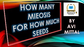 How Many Meiosis Will Be Required For How Much Seeds trick  Avi Mittal  Mittals Education Point [upl. by Ahtennek]