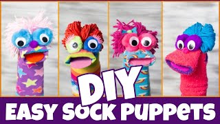 How to Make Sock Puppets  Fast and Easy DIY  Fun Sock Creations [upl. by Llenreb]