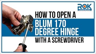 How to Open a Closed Blum 170 Degree Hinge With a Screwdriver [upl. by Oad893]