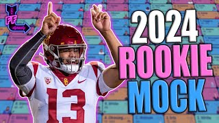 2024 DYNASTY ROOKIE MOCK DRAFT Marvin Harrison JrCaleb WilliamsDrake MayeDynasty Fantasy Football [upl. by Coats]