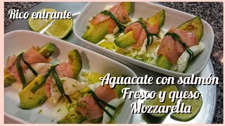 AGUACATE CON SALMÓN FRESCO Y QUESO MOZZARELLAENTRANTE SÚPER FÁCILSALUDABLE NO DEJES DE PREPARARLO [upl. by Eedyah885]