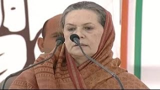 Sonia Gandhi repeats quotneech rajnitiquot jibe at Narendra Modi [upl. by Reisman]