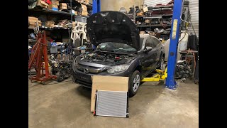 20162019 CIVIC RADIATOR AND CONDENSER REPLACEMENT [upl. by Irv457]