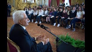 Quirinale il Presidente Mattarella risponde alle domande degli studenti [upl. by Gnov]