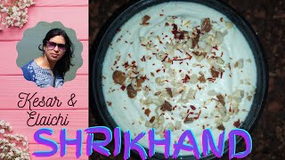 Kesar Elaichi Shreekhand  श्रीखंड  महाराष्ट्र और गुजरात की मशहूर स्वीट डिश Foodie Path With Jyoti [upl. by Klayman]