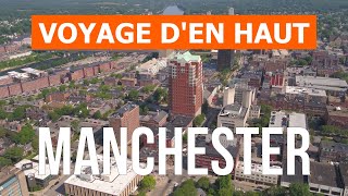 Manchester depuis un drone  Vidéo 4K  Angleterre Manchester den haut [upl. by Zanas]