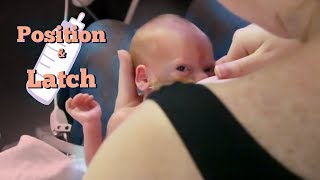 Breastfeeding Position and Latching  Our NICU Journey [upl. by Airres]