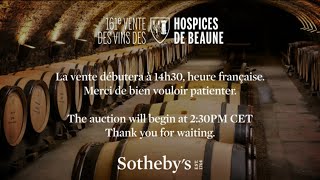 DIRECT 161ème Vente des vins des Hospices de Beaune [upl. by Seiuqram]