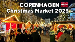 4K MAGICAL COPENHAGEN CHRISTMAS MARKET WALKING TOUR 2023  JULEMARKED DENMARK [upl. by Harelda]