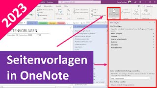 OneNote organisieren mit Seitenvorlagen [upl. by Olwena]