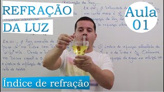 REFRAÇÃO DA LUZ  AULA 01  ÍNDICE DE REFRAÇÃO [upl. by Denny]