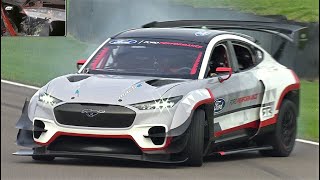 Ford Mustang MachE 1400  EV Monster DRIFT ONBOARD GoodwoodRR [upl. by Ynattir969]