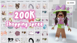 200K ROBLOX SHOPPING SPREE 🤩😱🛍️ [upl. by Godber]