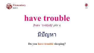 เรียนภาษาอังกฤษ Headway Elementary Vocabulary Unit 3 English  Thai [upl. by Verine]