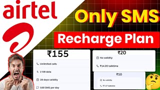 airtel Only sms recharge plan 2024  airtel new sms recharge plan  only sms pack 2024 [upl. by Ayokal]