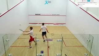 Dimitri Steinmann  Emyr Evans Switzerland vs Wales  ESF European Team Squash Championships 2023 [upl. by Landau311]