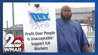 Maryland industries consider impacts as longshoremen strike [upl. by Aluor408]