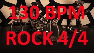 130 BPM  ROCK  44 Drum Track  Metronome  Drum Beat [upl. by Eijneb]