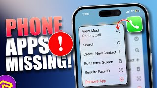 How to Get Back Missing Phone App From iPhone Home Screen  Recover Missing Phone Icon on iOS 18 [upl. by Ardussi]