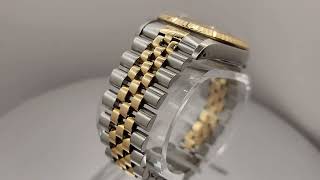 Rolex Datejust 36MM Champagne Diamond Dial TwoTone Jubilee Bracelet 16233 [upl. by Dunson439]