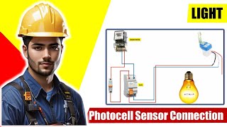 photocell sensor connection  photocell sensor wiring practical video  photocell sensor [upl. by Nahseez720]