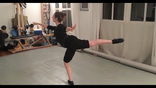 Entrelacé or Grand Jeté en Tournant or Tour Jeté Ballet Class Tutorial intermediate level [upl. by Maisie]