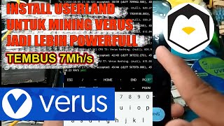 MINING VERUS  INSTALL USERLAND DI HP MODE OVERCLOCK  SAMPAI TEMBUS DIATAS 55Mhs [upl. by Camille231]