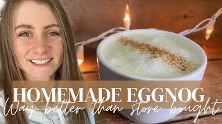 The BEST eggnog I’ve ever had Simple easy amp healthy eggnog recipe [upl. by Auhsuj]