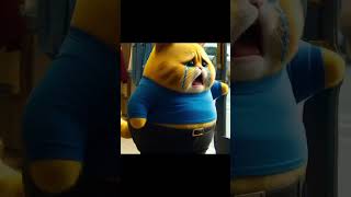 Yellow cat was laughed at by a shirt seller because he was fat cat tiktok shorts [upl. by Joann]