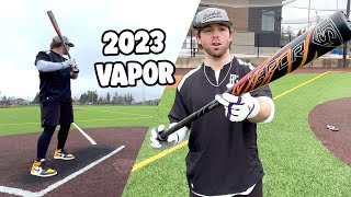 Hitting with the 2023 Louisville Slugger VAPOR 120  BBCOR Bat Review [upl. by Demitria]