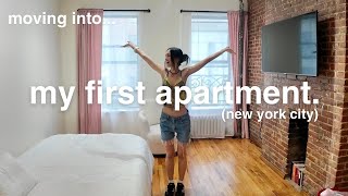 moving into my DREAM apartment at 19 💗 in nyc [upl. by Accebor]