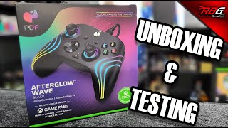 PDP Afterglow Wave for Xbox Series XS Wired Controller Unboxing amp Testing Black Version [upl. by Eisoj]