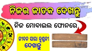 ଜନ୍ମ ଜାତକ ଦେଖନ୍ତୁ  How to Check Your KundaliJatak Using Mobile in Odia  Make Your Own horoscope [upl. by Wendelina971]