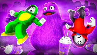 JJ and Mikey Escape The Grimace Prison in Roblox  Maizen Roblox [upl. by Kassey990]