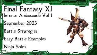 FFXI  Intense Ambuscade Vol One September 2023 Battle Strategies and Battle Examples [upl. by Cadell724]