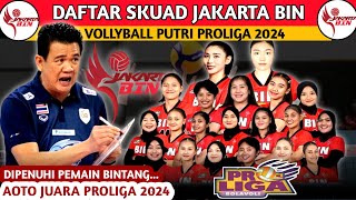 PELATIH KELAS DUNIA MERAPAT DAFTAR SKUAD TERBARU JAKARTA BIN VOLLIBALL PUTRI PROLIGA INDONESIA 2024 [upl. by Yrelle934]