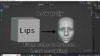 human lips sculptinglow poly human lips blender tutorial beginners blender tutorial 3d sculpting [upl. by Flss675]