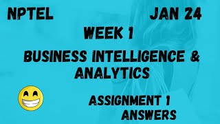 Business Intelligence amp Analytics  Assignment 1  NPTEL 2024 [upl. by Namlaz]