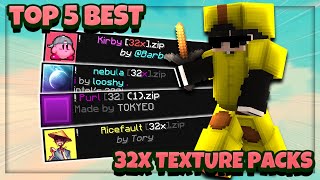 Top 5 BEST 32x Bedwars Texture Packs  189 FPS Boost [upl. by Nessnaj]