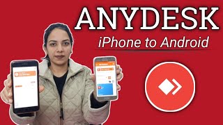 Anydesk Mobile to Mobile  IPhone to Android remote access  How you can Access Android in Iphone [upl. by Obelia]