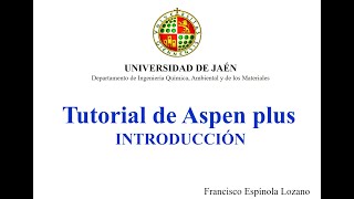 ASPEN PLUS Introducción [upl. by Amek997]