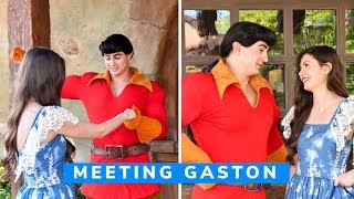 A BOOK GASTON ACTUALLY LIKES  Meeting Gaston in Disney World and Top Things in Belles Village [upl. by Noteloc754]