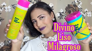 LANÇAMENTO DIVINO LISO MILAGROSO VITAY NOVEX EMBELLEZE💛🌻 [upl. by Diane737]