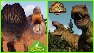 ALL 19 DINOSAURS  Prehistoric Kingdom VS JWE2 4K [upl. by Euqilegna]